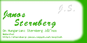 janos sternberg business card
